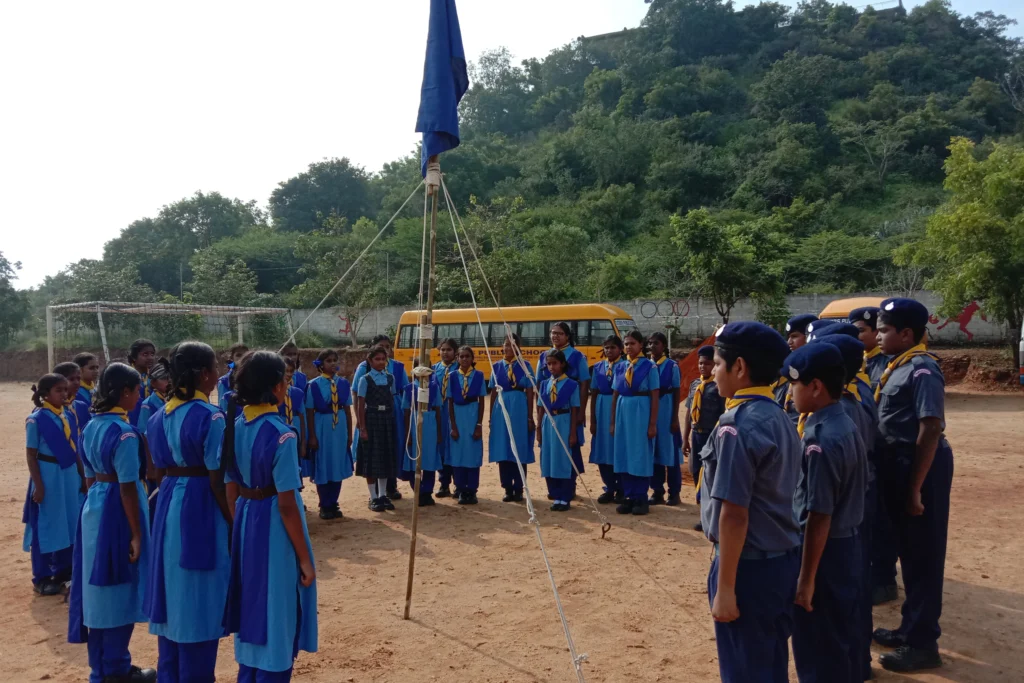 Flag Hoisting in Dobbs Public School